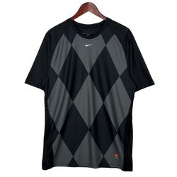 Nike Dri-Fit Argyle Shirt Men's  Black and Grey Shirt LARGE 