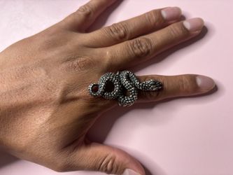 Coiled Snake Sterling Silver 925 Ring