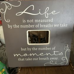 Life Moments in Wall Sign Photo Frame Decor