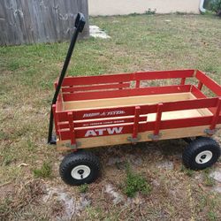 Radio Flyer Wagon With Heavy Duty Off Road Tires! Sides Come Off Easy For A Flat Platform, Perfect For Kids, Beach/Park Day, Gardening, Carry Anything