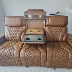 Leather Power Couch Heating And Message