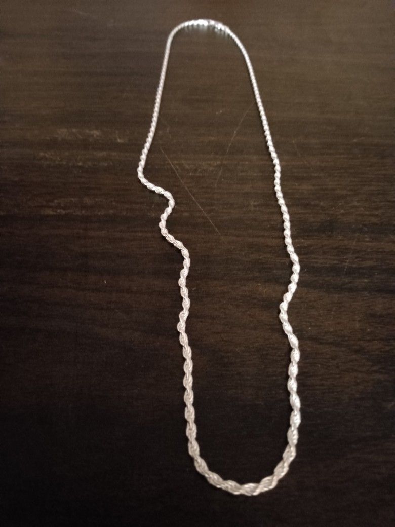 24-in 925 Sterling Silver Rope Chain