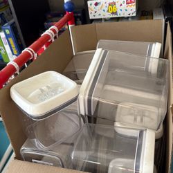 Mixed Set of Plastic Storage Containers – Full Box