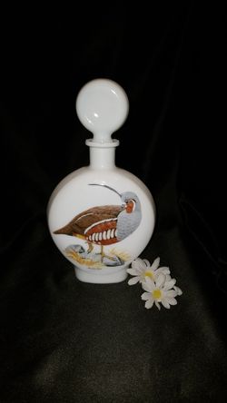 Vintage milk glass decanter