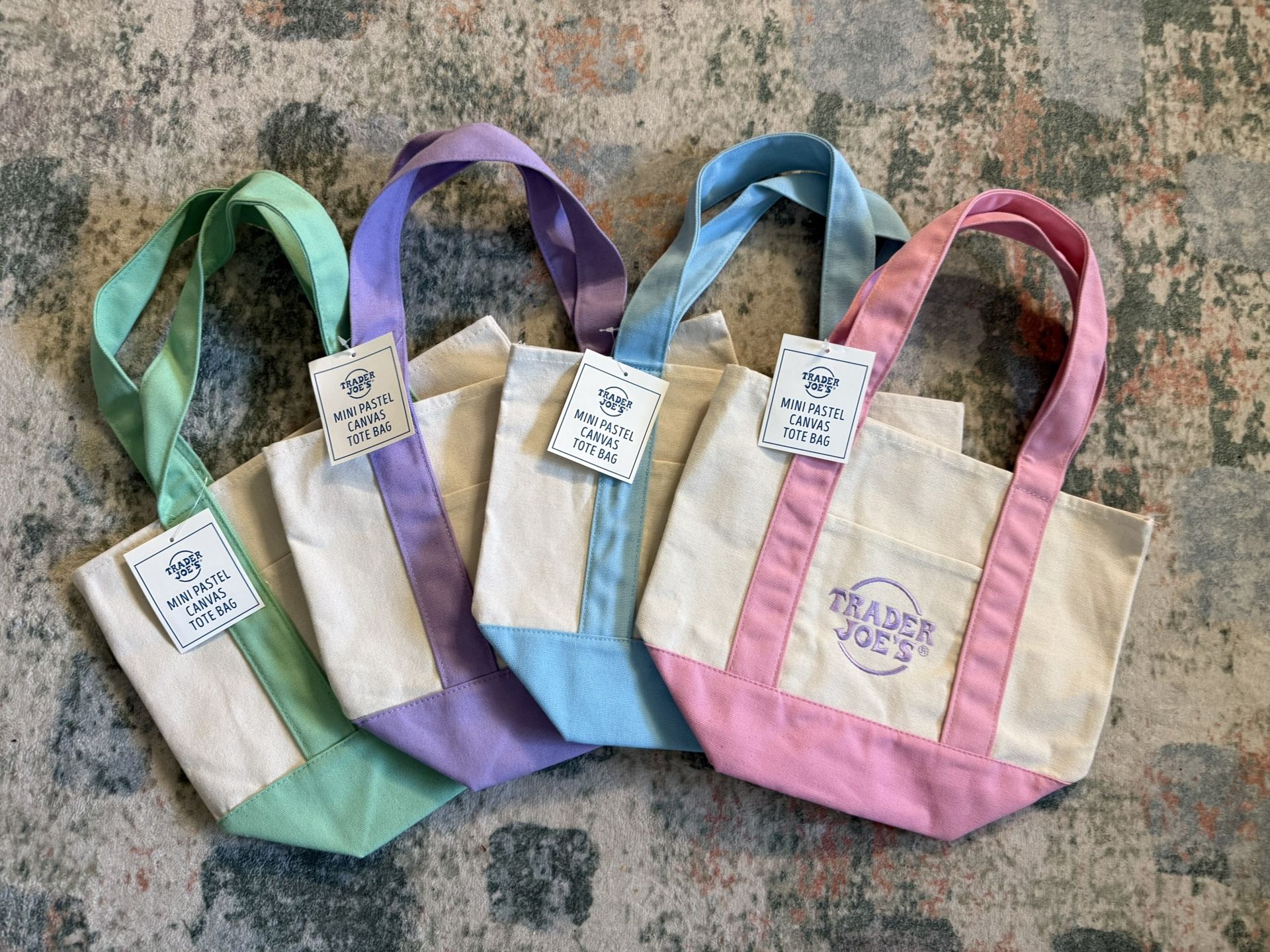 Trader Joe’s Mini Totes -Pastel Color
