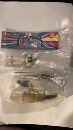 VTG 1995 MIGHTY MORPHIN POWER RANGERS MOVIE MCDONALDS TOY-WHITE RANGER-SEALED