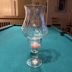 Glass Hurricane Lamp Style Candleholder