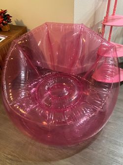 y2k pink inflatable chair