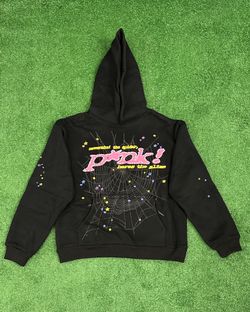 Black “Ponk!” Spider Web Hoodie