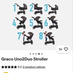 Graco Uno2Duo Stroller 8ways To Ride It. $160
