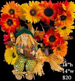 Scarecrow/Fall Square Wreath