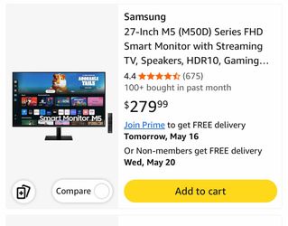 27 inch Samsung Smart monitor