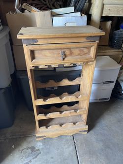 Bottle Rack Solid Wood