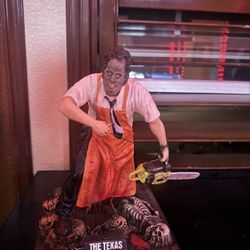 Texas Chainsaw Leatherface Statue From Spirit Halloween 