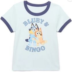 Bluey Bingo Large 10/12 Girls short.sleve graphic tee