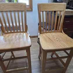 Wooden bar stools- set of 5