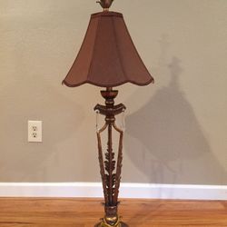 Vintage Lamp 45” Tall Crystal Lamp