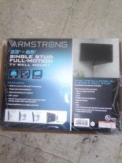 Armstrong 23"-65" single stud full- motion tv wall mount