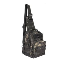 Outdoor Tactical Shoulder Backpack Military Sport Sling Bag Daypack Rucksack Black Camo