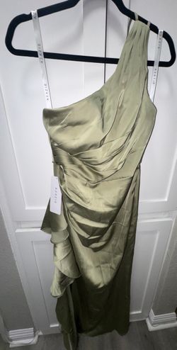 Azazie One-Shoulder Satin Dress