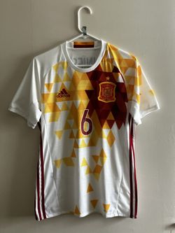 Adidas Spain Away Jersey 2015-16 ANDRES INIESTA #6 Size Small