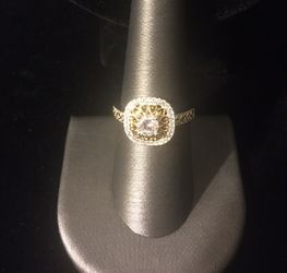 Sterling Silver Two-Tone Heart Engagement Ring
