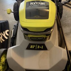 RYOBI 40V HP 21"  Cordless Walk-Behind Multi-Blade Self-Propelled Lawn Mower -  6.0 Ah Battery & Charger