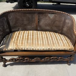 Antique Wicker Bench