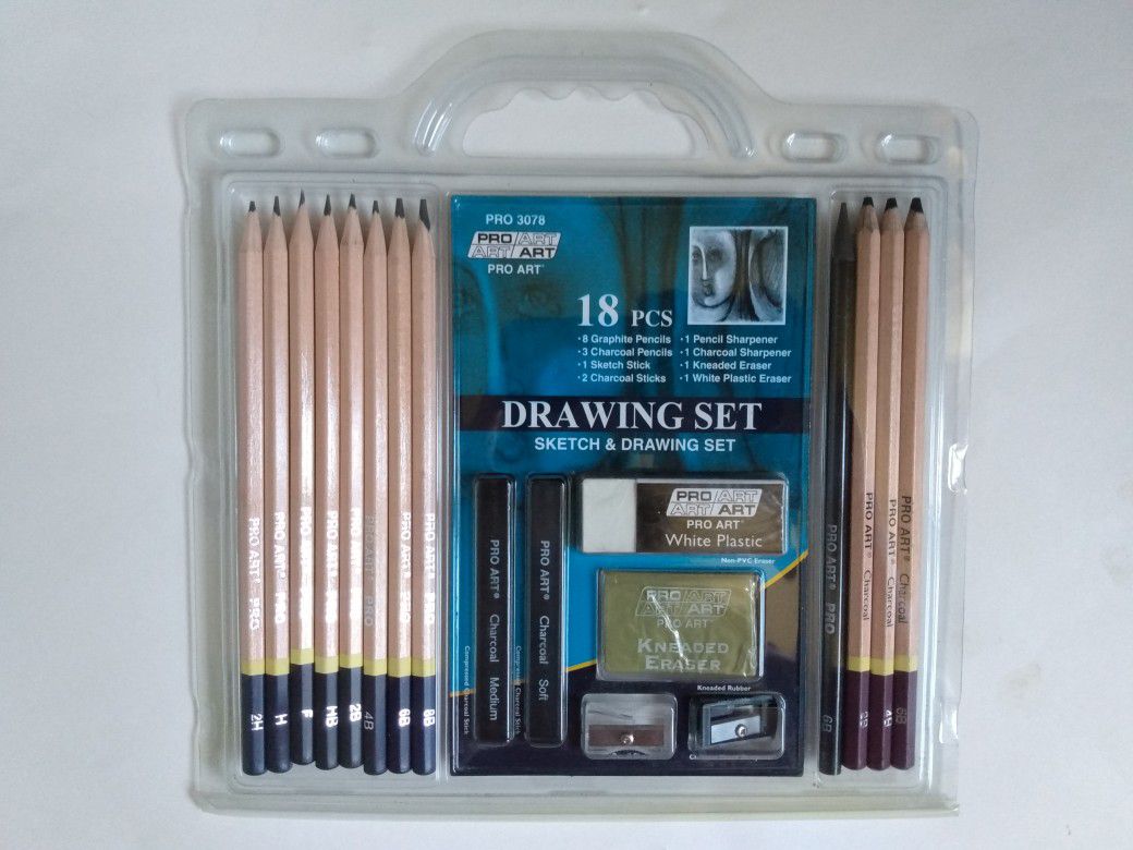 Pro Art Sketch & Draw Pencil 18 Piece Set Charcoal Drawing