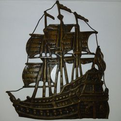 Bronze Ship Wall Decor