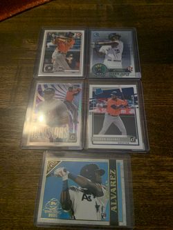 Yordan Alvarez 5 card rookie lot