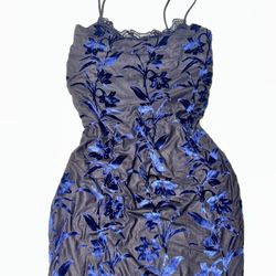 Blue And Black Dress