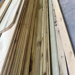Vintage Pine Flooring – 12–16 ft Lengths – 4” & 5” Wide – Unused Lot