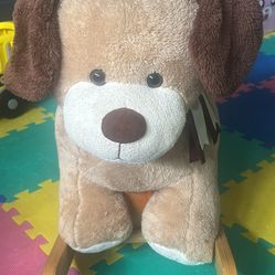 Plush dog rocker toy
