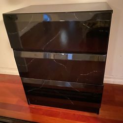 Black lacquer dressers