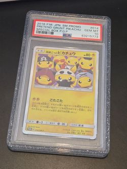 PSA 10 Pretend Grunt Pikachu Japanese Promo #014/SM-P pokemon