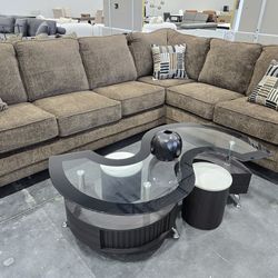 Sectional brown