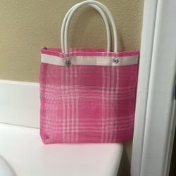 Beautiful Mesh Bag Pink Vintage 