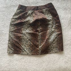 Vintage Mini Skirt Leopard Print