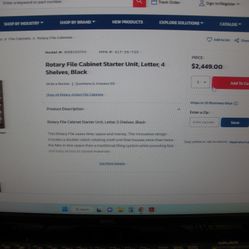 Rotating 6 Shelves File Cabinet 