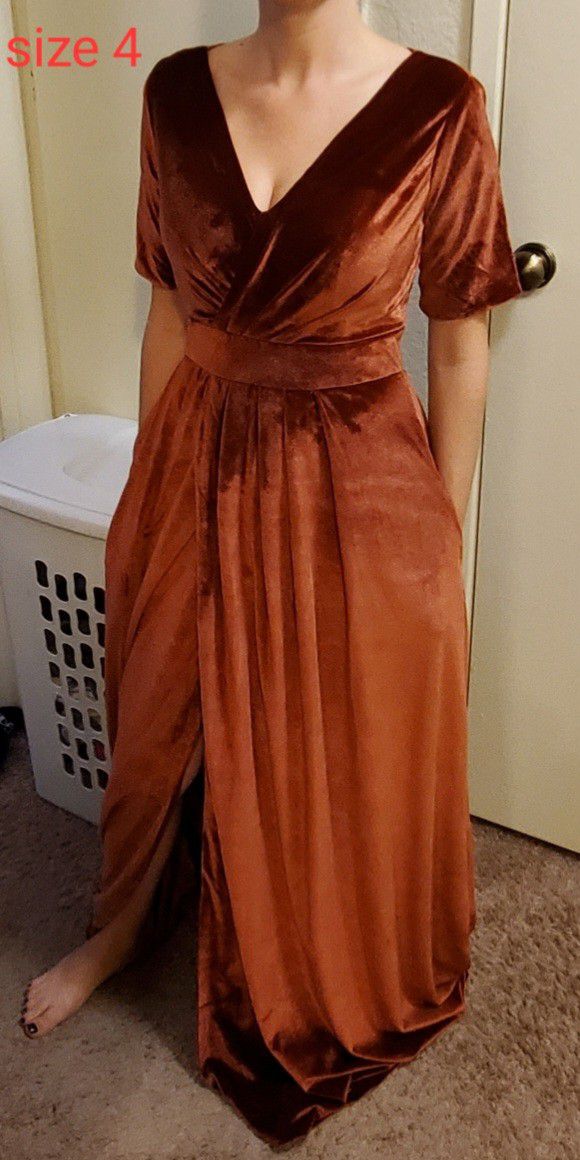 Rusty Orange Burnt Orange Sienna Bridesmaid Dress