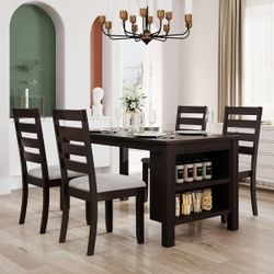 Rectangular Dining Table with Storage