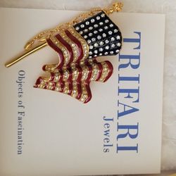 Flag Brooch Trifari Jewels