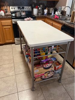 FS: Stone Kitchen Island/Rack