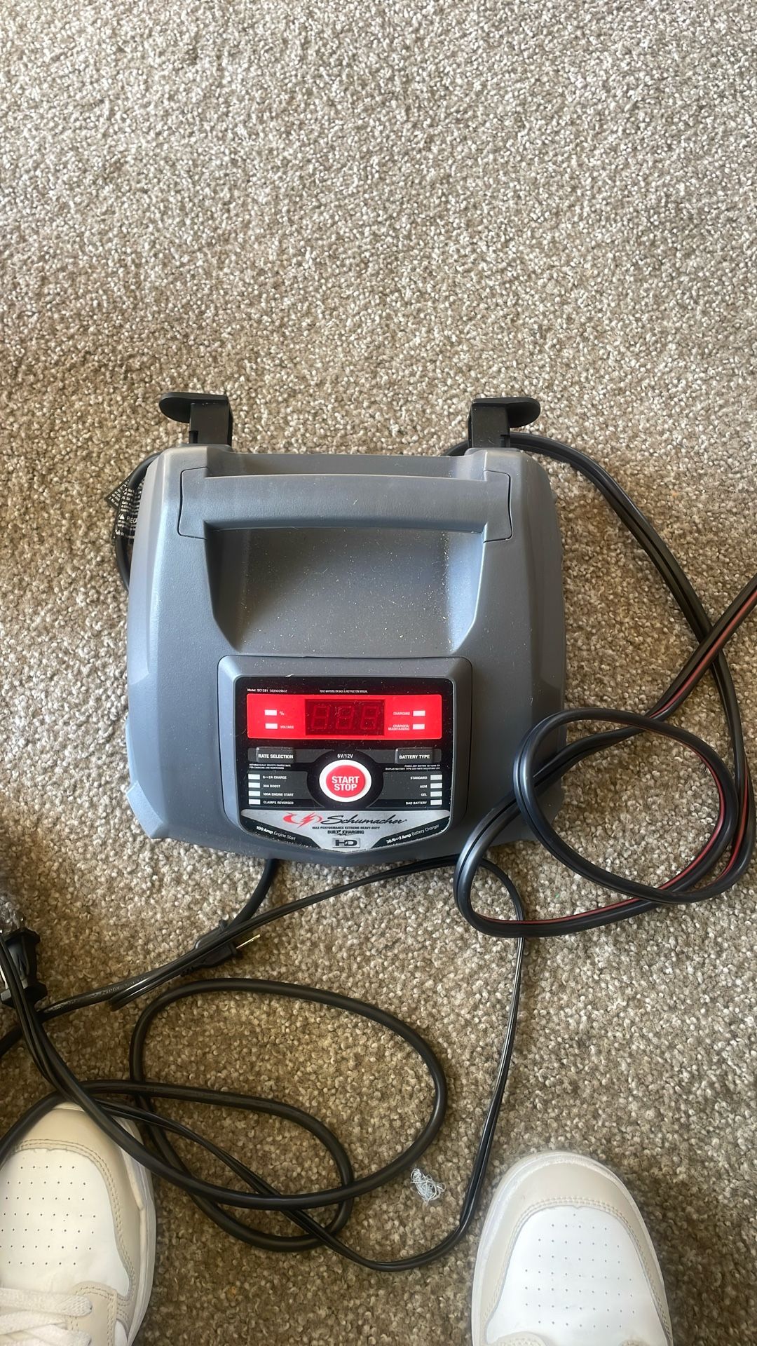 Schumacher Electric 6A Car Battery Charger and 100A Engine Starter, 5-in-1 Solution, Maintainer, 30A Boost, for 6V/12V Power Sport, Automotive, and Ma