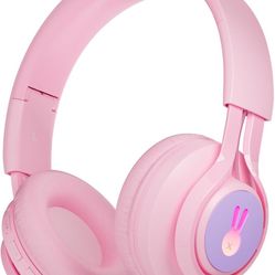 LED Light Up Kids Wireless Headphones - Safe 85dB Volume Limited Earphones for School & Travel, Over Ear Bluetooth Headset with Mic for Gaming (Switch