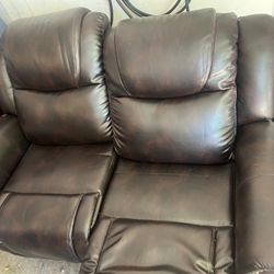 Leather Loveseat 