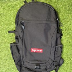 Supreme Red Box Logo Black Backpack 2007