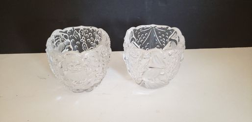 Fenton Hobnail Glass Candle Holders