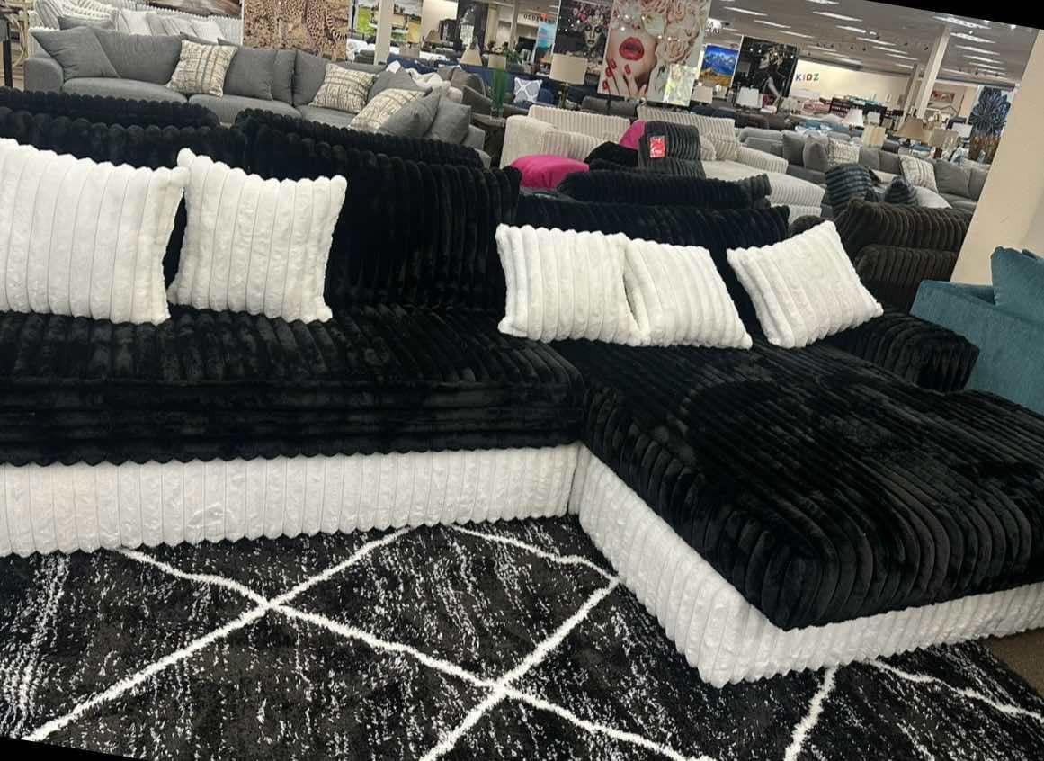 Black And White Yeti Sectional